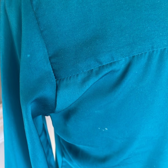Peacock Teal Long Sleeve Blouse Top The Limited Size XS Extra Small - Picture 5 of 5